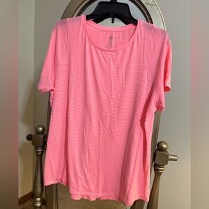 Women’s Athletic Works Neon Pink Short Sleeve Top